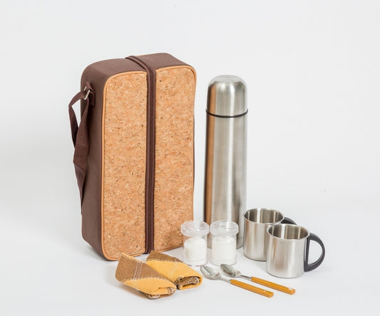 Flask Set Cork Coffee 2 Persons