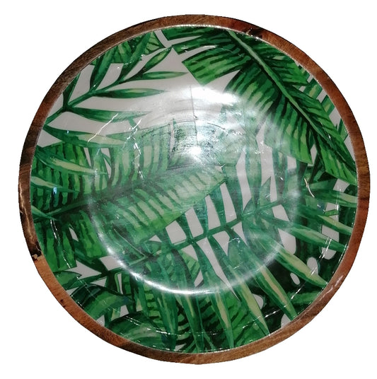 Wooden Platter with leaf inner