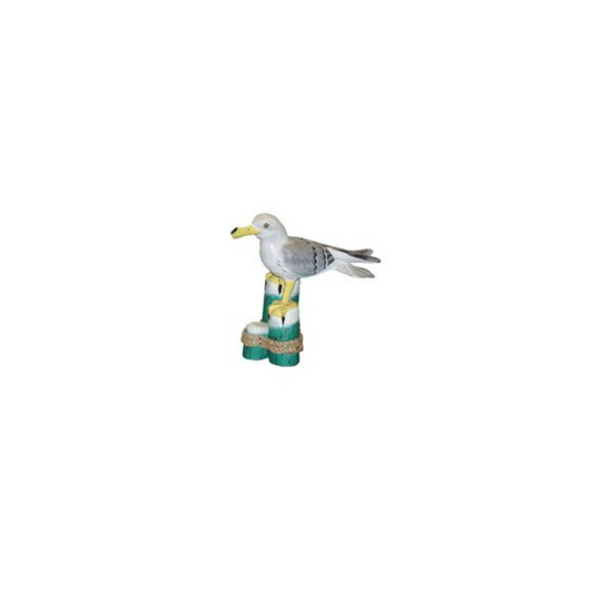 Seagull on Wooden Stand