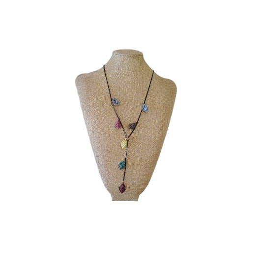 Necklace with Coloured Leaves