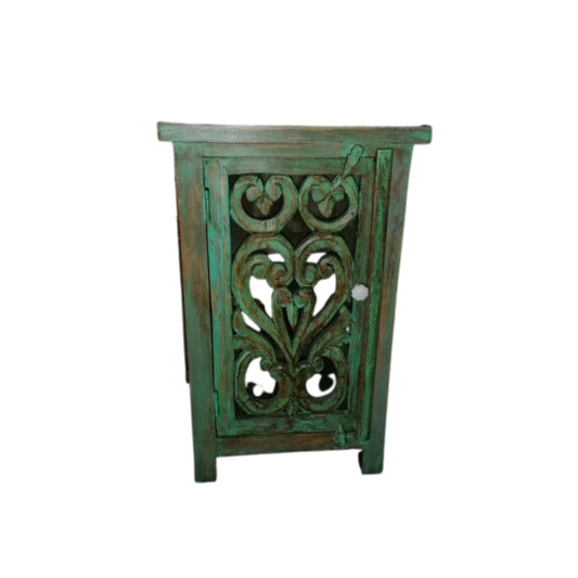 Wooden Cabinet carved H70xW42xD33cm