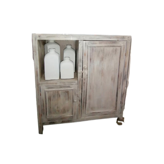 Wooden Cupboard 2 Doors 1 shelf H100xW90xD40cm