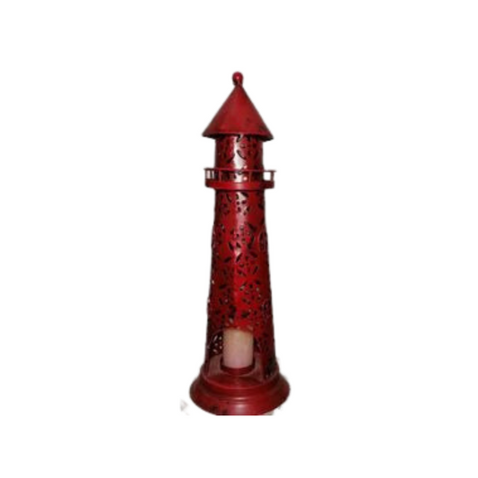 Metal lighthouse red