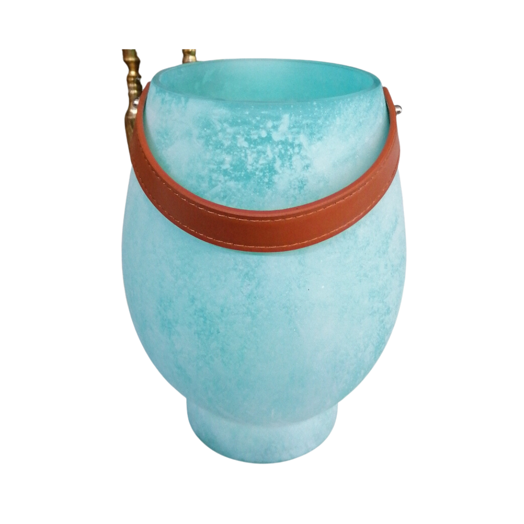 Lantern Turquoise Hurricane 25cm x 14cm