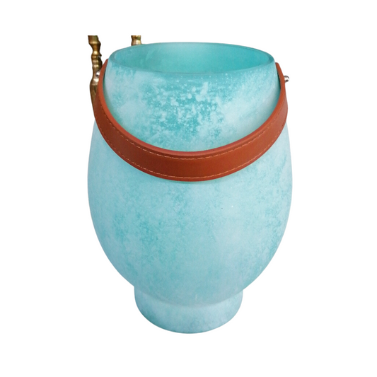Lantern Turquoise Hurricane 25cm x 14cm